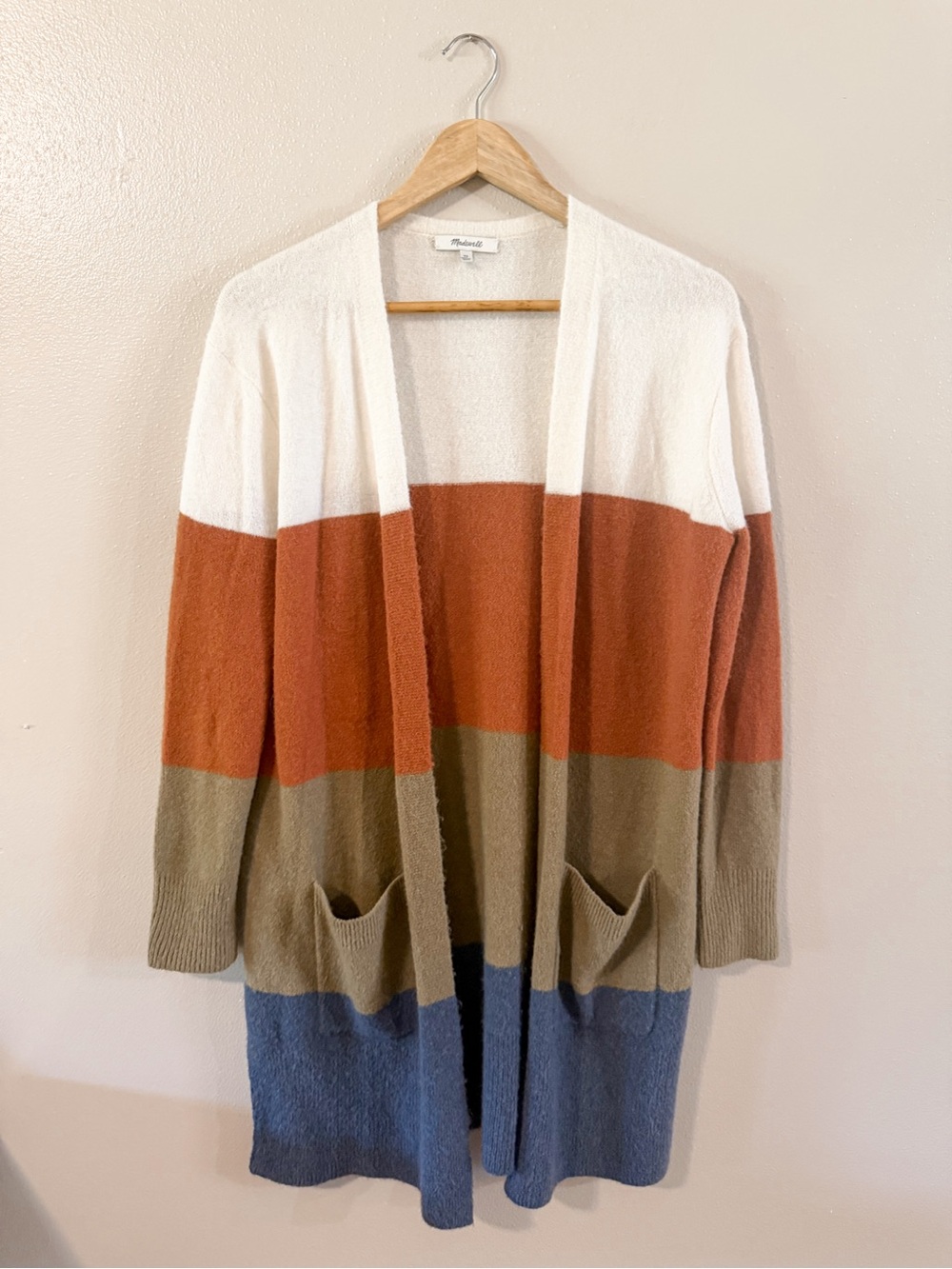 Madewell |  Kent Striped Cardigan Sweater in Coziest Yarn